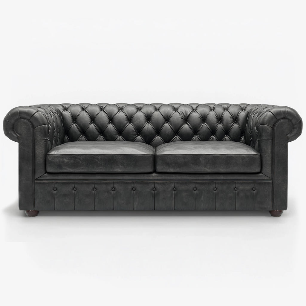 Savile Row Heritage British Made Chesterfield Cracked Wax Pewter