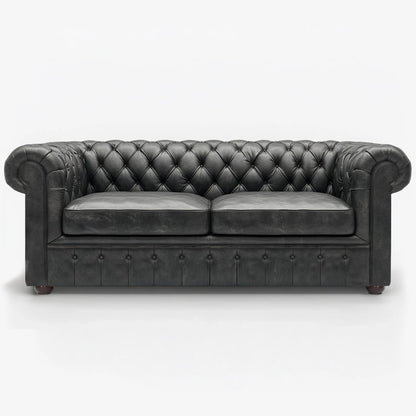 Savile Row Heritage British Made Chesterfield Cracked Wax Pewter