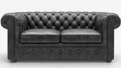 Savile Row Heritage British Made Chesterfield Cracked Wax Pewter