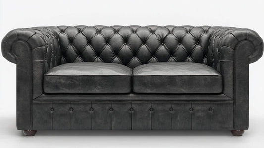 Savile Row Heritage British Made Chesterfield Cracked Wax Pewter