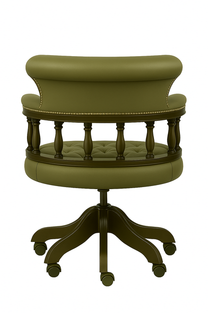 Sterling Ledger Executive Swivel Chair Willow Taupe – Birch Leather