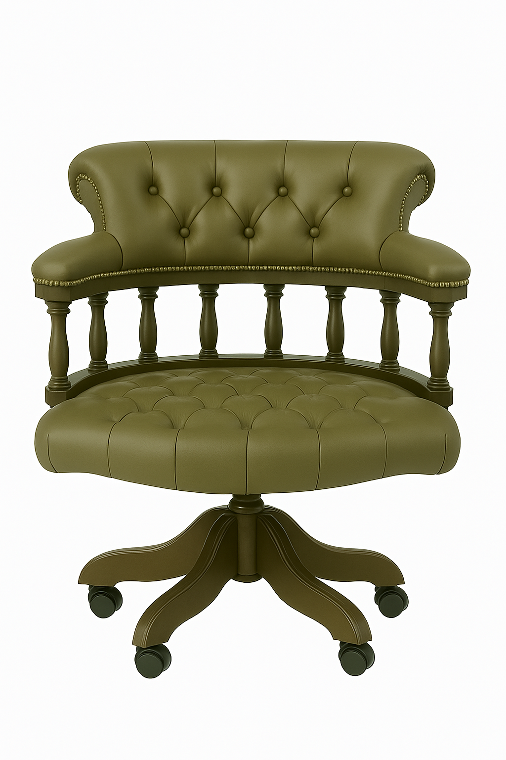Sterling Ledger Executive Swivel Chair Willow Taupe – Birch Leather