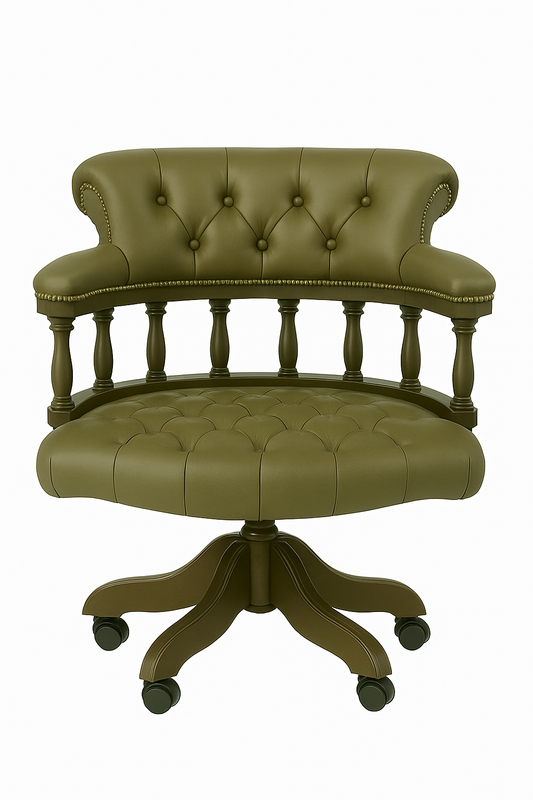 Sterling Ledger Executive Swivel Chair Willow Taupe – Birch Leather