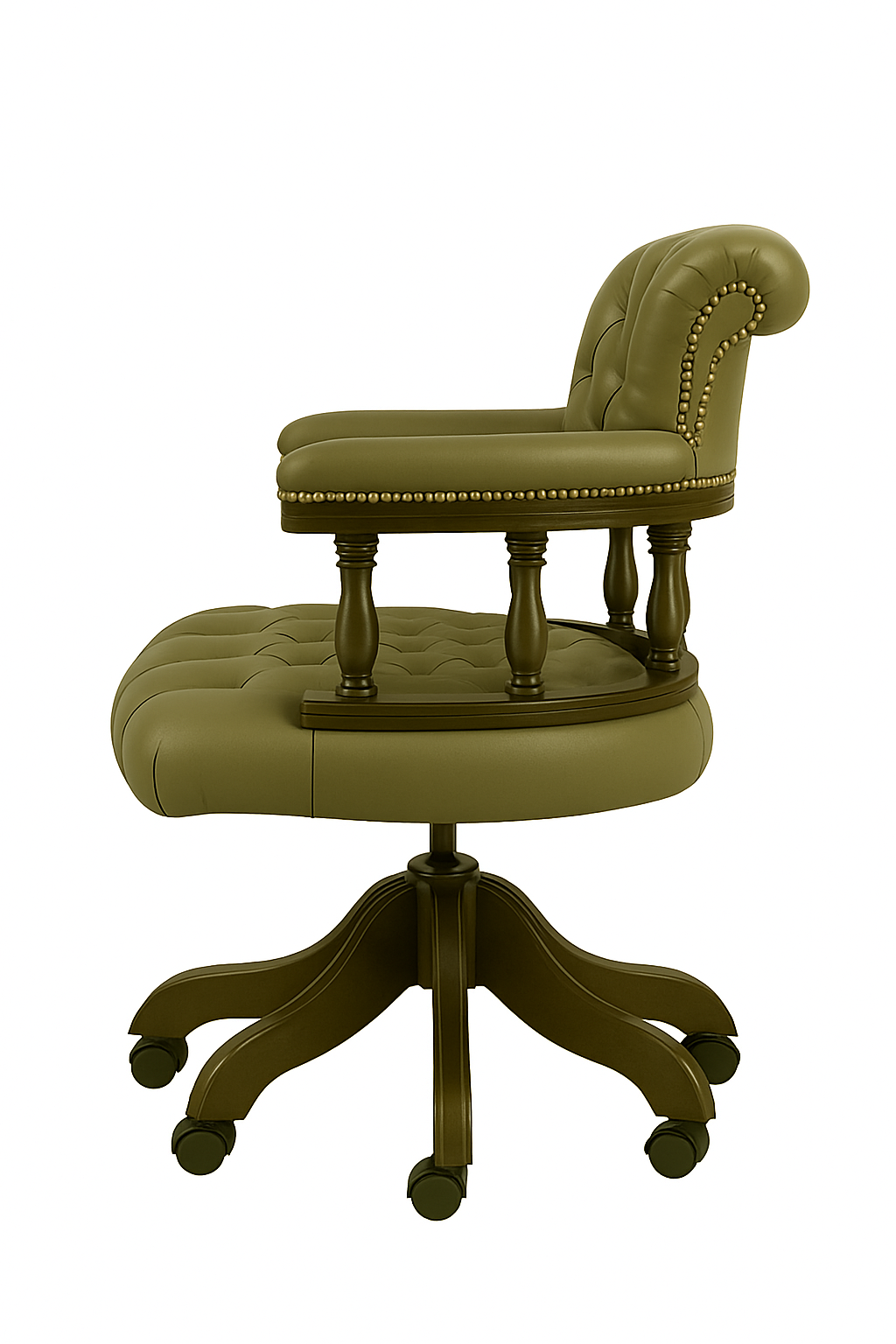 Sterling Ledger Executive Swivel Chair Willow Taupe – Birch Leather