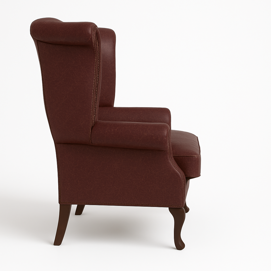 The Austen Wing in Balmoral Mulberry – Cracked Wax Leather