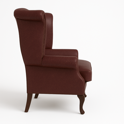 The Austen Wing in Balmoral Mulberry – Cracked Wax Leather