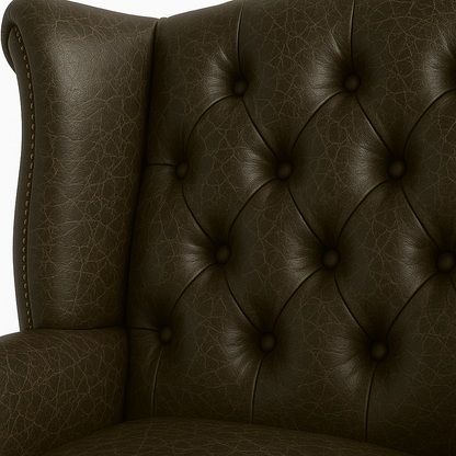 The Austen Wing in Caledonian Espresso Brown – Cracked Wax Leather