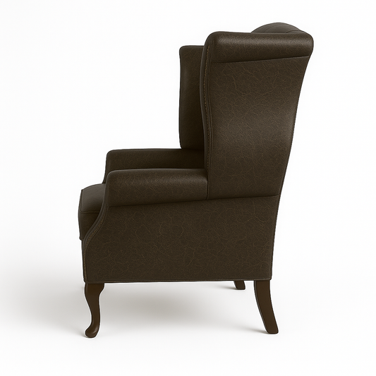 The Austen Wing in Caledonian Espresso Brown Side View Showing Depth for Access Planning