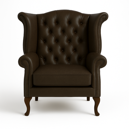 The Austen Wing in Churchill Tobacco – detail and finish for discerning international buyers