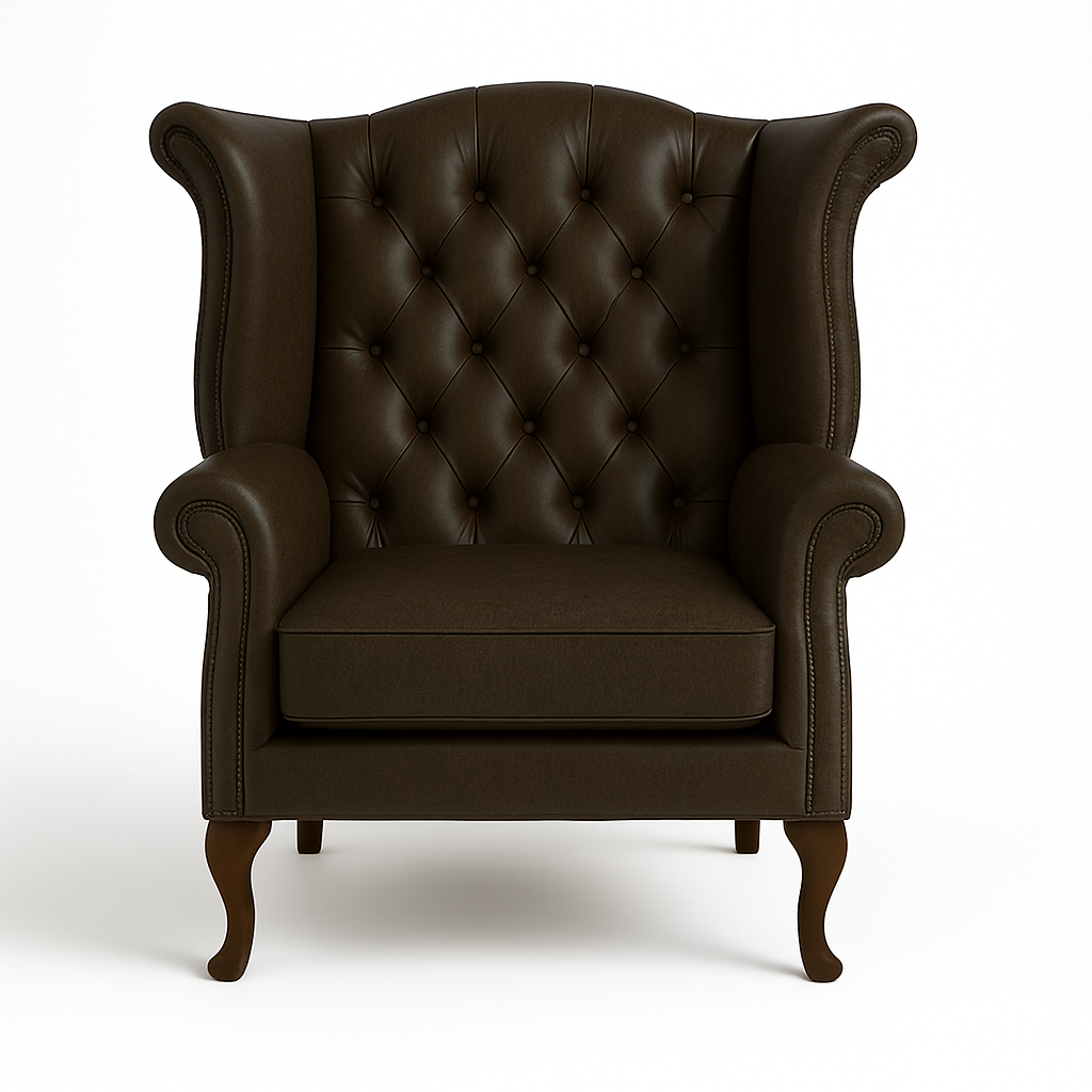 The Austen Wing in Churchill Tobacco – Cracked Wax Leather