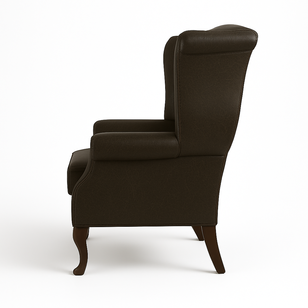 The Austen Wing in Churchill Tobacco – Cracked Wax Leather