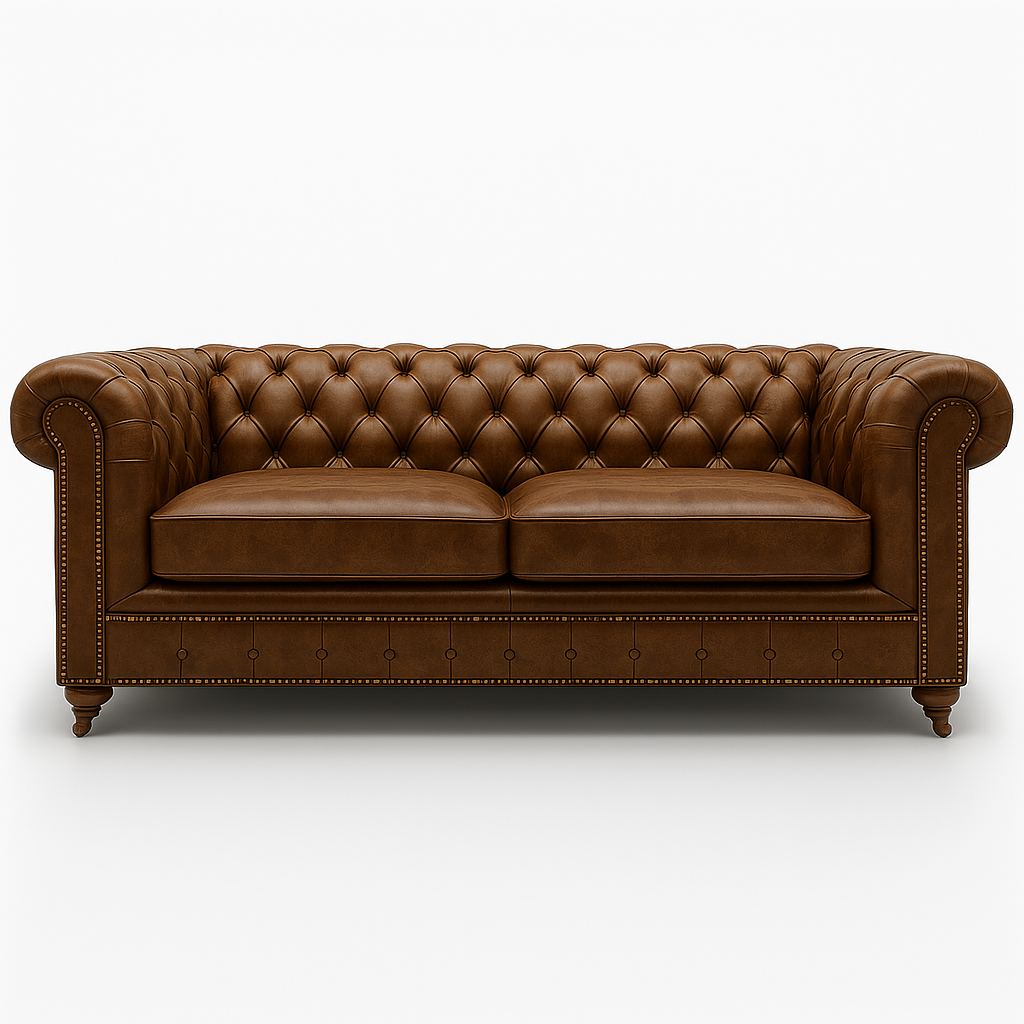 Windsor Belgrave British Made Chesterfield Sofa in Caledonian Espresso Brown – Cracked Wax Leather
