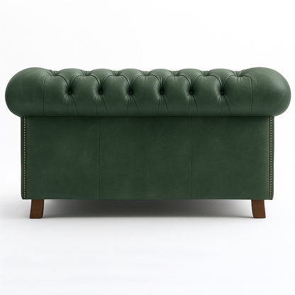 Windsor Belgrave British Made Chesterfield Sofa in Highland Grove Juniper Green – Vintage Finish