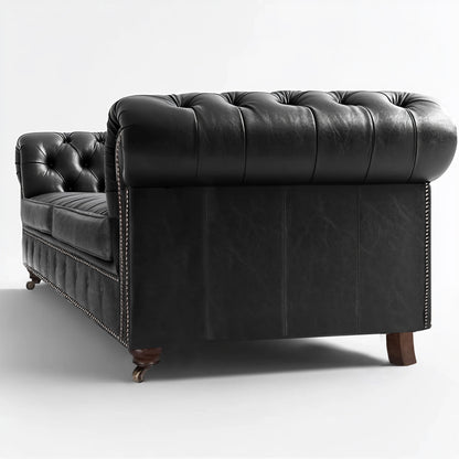 Windsor Belgrave British Made Chesterfield Cracked Wax Pewter