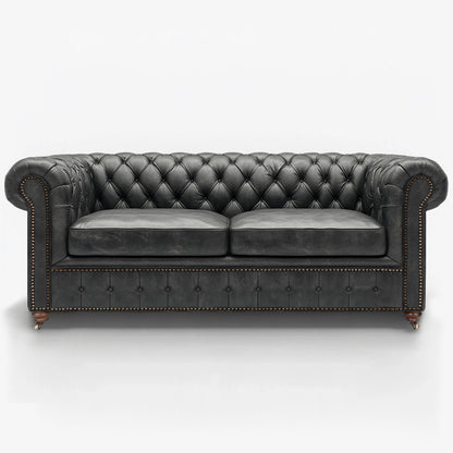 Windsor Belgrave British Made Chesterfield Cracked Wax Pewter